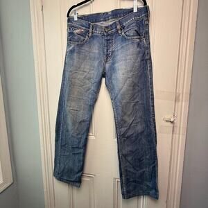 Diesel Jeans Mens Cardiel 34 Blue Denim Button Fly Straight Y2K Made in Italy